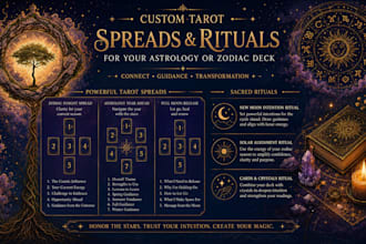 write custom tarot spreads and rituals for your astrology or zodiac deck
