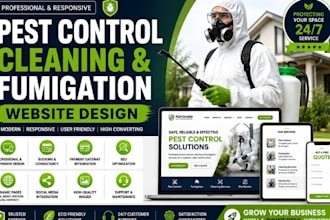 design pest control website, fumigation website, cleaning service website