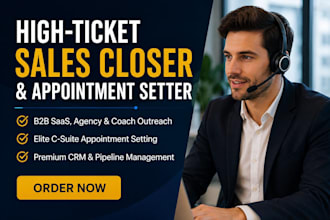 high ticket closer appointment setter usa, uk b2b sales cold call