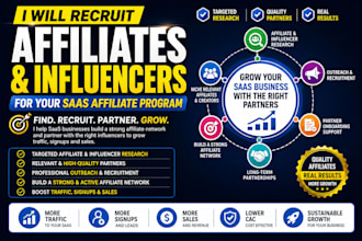 recruit affiliates and influencers for your affiliate program