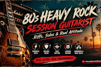 be your heavy rock guitarist with an authentic 80s sound