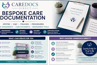 create professional care policies, procedures and bespoke documentation