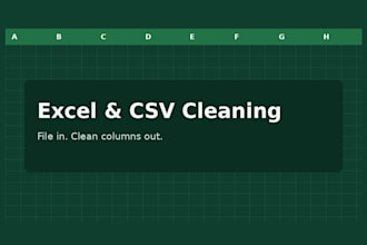 clean and restructure your excel or CSV file