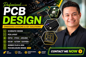 do pcb design, reverse engineer, rf, raspberry pi, esp32 and enclosure