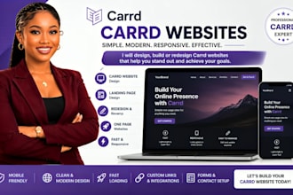 design a carrd website, landing page or redesign carrd website