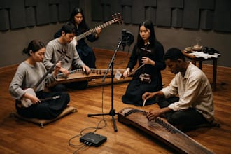 record live shamisen koto erhu guzheng and sitar for your song