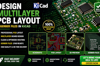 design multilayer pcb layout and gerber files in kicad