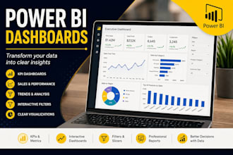 create professional power bi dashboards and reports
