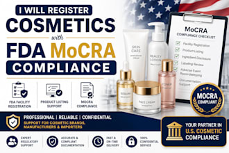 register cosmetics with fda mocra compliance