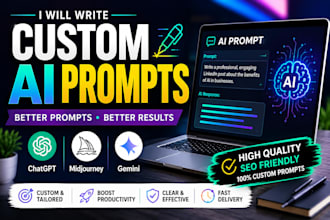write expert ai prompts for chatgpt, claude and ai tool