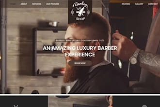 design wix barber website mens grooming barbershop kids barbershop website