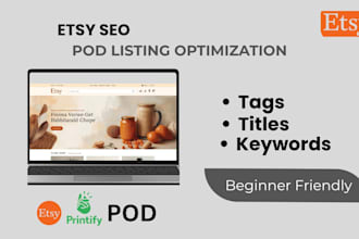 do etsy SEO and optimize your pod product listings