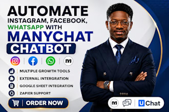 automate instagram facebook whatsapp with manychat chatbot