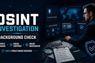 do osint investigation, people search, and background check