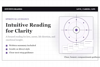 give you an intuitive reading for love career and life