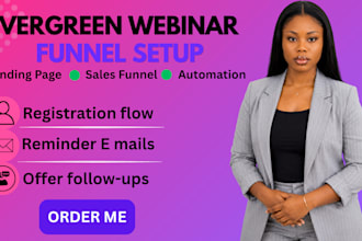 setup your clickfunnels gohighlevel kajabi  webinar funnel