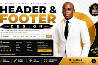 design header and footer website