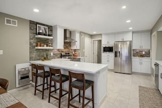 design custom kitchen cabinets in mozaik with 3d rendering
