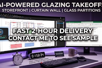 do fast storefront and curtain wall glazing takeoffs
