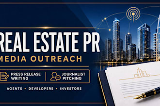 write a real estate press release and pitch it to journalists