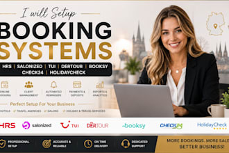 setup booking systems hrs salonized tui dertour booksy check24 holidaycheck