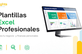 creo plantillas de excel personalizadas para tu negocio o finanzas personales