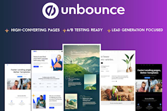 design a high converting and premium unbounce landing page
