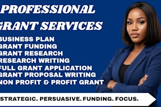 write a profesional grant proposal grant research