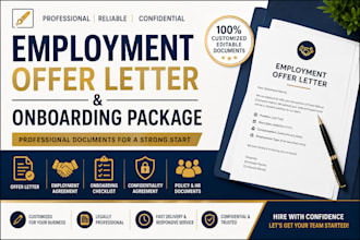 draft an employment offer letter and employee onboarding package