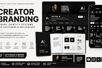 create online creator branding and visual identity for youtubers and influencers