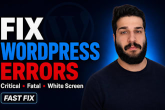 fix wordpress critical error, fatal error, and white screen