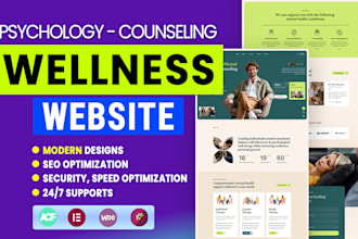 design a custom mental health, wellness counseling website