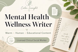 write warm human mental health and wellness content