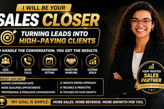 be your sales closer for high ticket and b2b sales