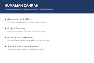 write your prd requirements docs sops and agile product project plans