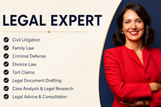 draft legal documents for civil, family, divorce, and tort cases