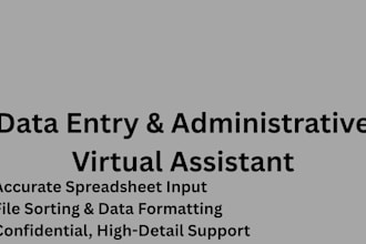 do professional data entry and administrative virtual assistant tasks