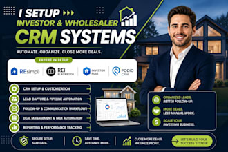 setup investor wholesaler crms resimpli rei blackbook investorfuse podio crm