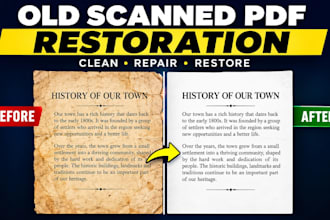 restore old scanned pdfs and damaged document pages