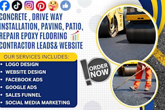 generate concrete installation paving leads epoxy flooring contractor website
