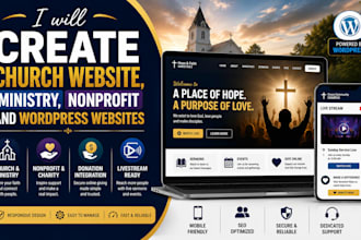 create church website, ministry, nonprofit and wordpress websites