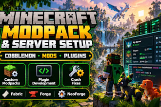 develop minecraft modpack mod plugin development cobblemon modpack server setup