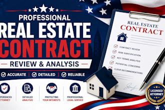 review your US real estate contract lease or property agreement