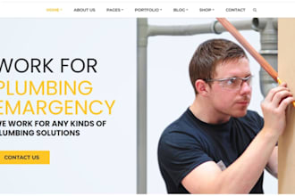 design wix plumber website plumbing repair contractor emergency service website