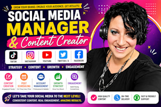 be your social media manager and content creator for tiktok, ig, fb, yt, twitter