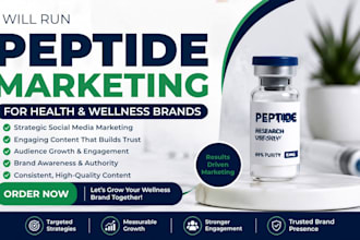 run peptide marketing for health and wellness brands
