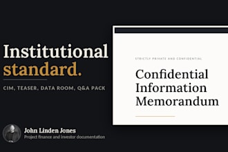 create a confidential information memorandum for your raise or sale
