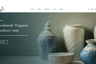 design artisan website handcrafted ceramic shopify store pottery store