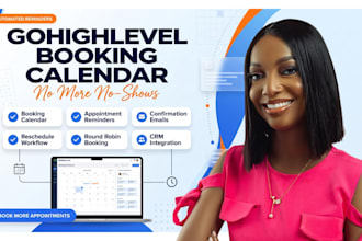 set up a gohighlevel booking calendar system to reduce no shows