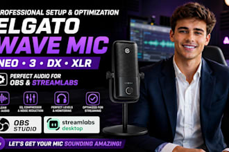setup elgato wave mic neo, 3, dx, xlr for obs streamlabs